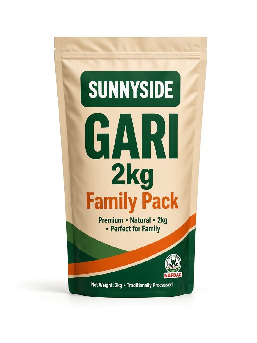 Sunnyside Premium Gari 2kg Family Pack — Cassava Gari