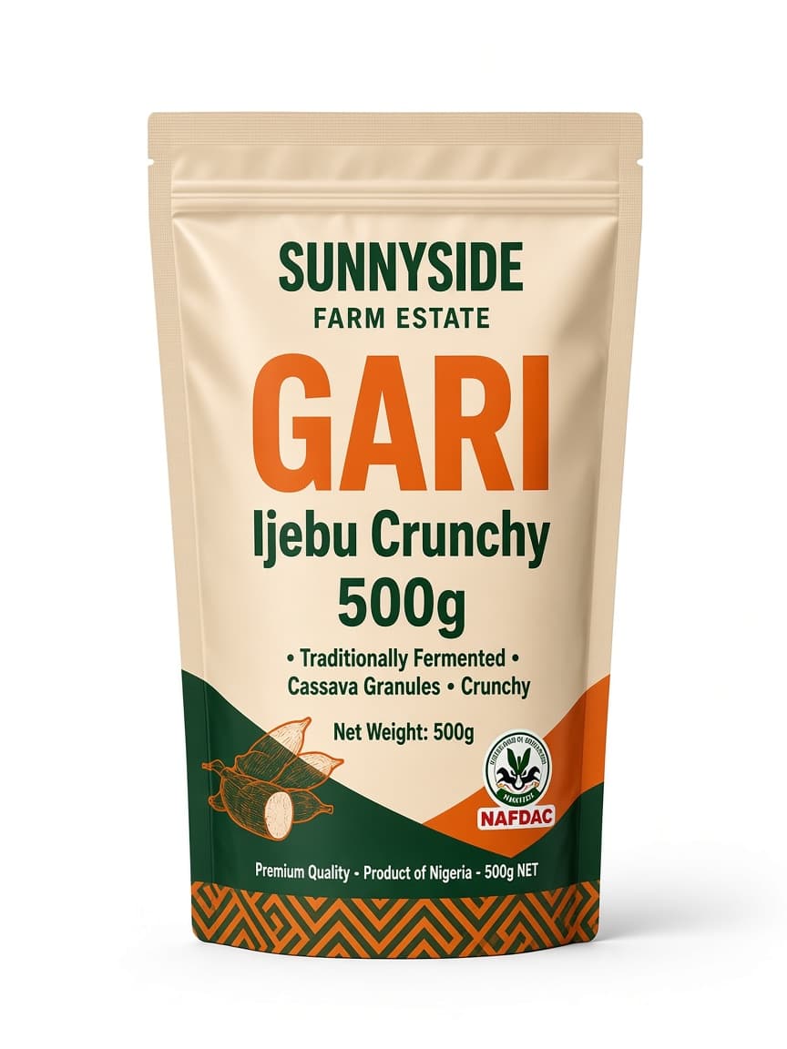 Sunnyside Premium Gari 500g Ijebu Crunchy — Cassava Gari